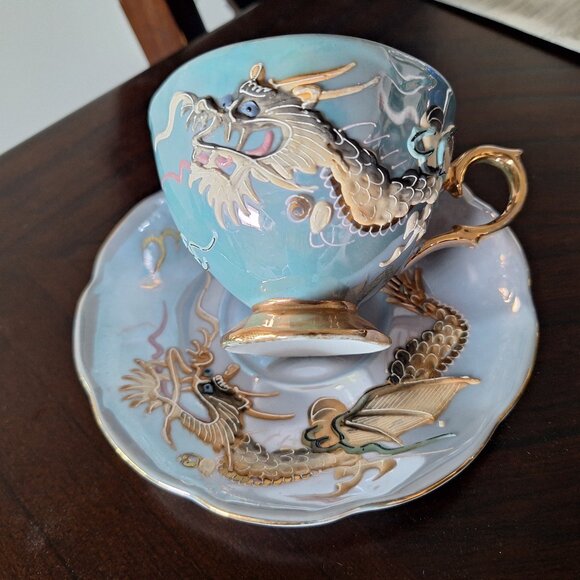 Stafford hand painted dragon teacup - Picture 1 of 4